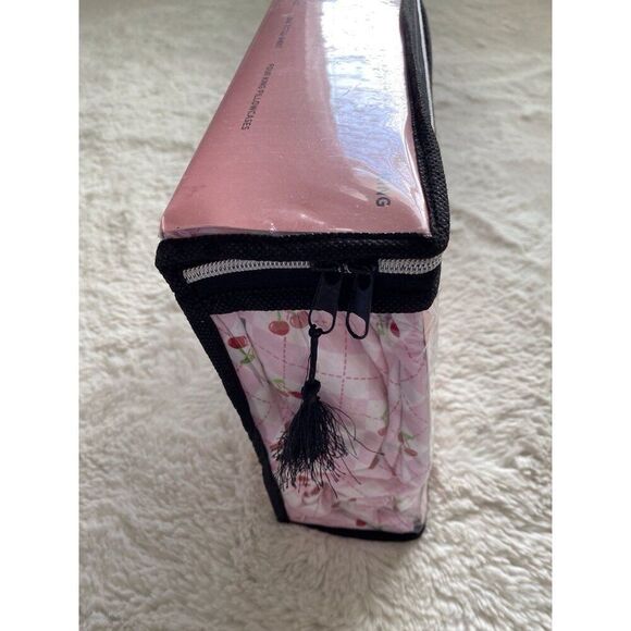 6 Piece Juicy Couture CHERRIES Cherry Argyle Pink Sheet Set King Size NEW - Picture 6 of 15